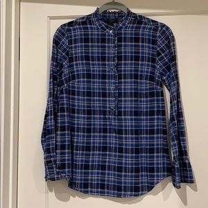 Blue plaid J. Crew button down